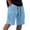 Sky Blue #14, variant on Dresfit Women's Cargo Shorts Baggy Knee Length Bermuda Shorts Summer 2026 Lightweight Drawstring Work Short Pants Wide Leg Multi Pocket Hiking Shorts 4XL