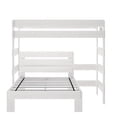 thumbnail image 3 of Plank+Beam Solid Wood Farmhouse Twin over Full L-Shaped Bunk Bed for Adults, White Wash, 3 of 4