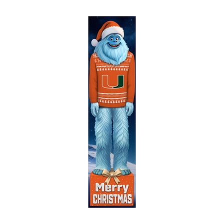 Miami Hurricanes 48" Yeti Christmas Leaner