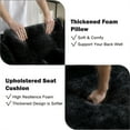 thumbnail image 4 of Aukfa 51" Oversized Accent Chair with Half-moon Storage Ottoman Set for Living Room, 5 Pillows, Linen, Black, 4 of 9