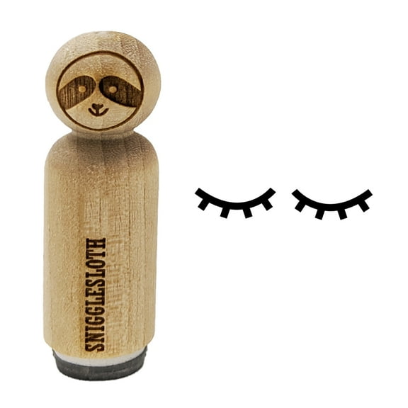 Closed Eyes Sleeping Eyelashes Pair Rubber Stamp for Scrapbooking Crafting Stamping - Mini 1/2 Inch