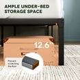 thumbnail image 5 of Einfach Twin Bed Frame, Metal Platform Bed with 12.6'' Under-bed Storage Space, Heavy Duty, No Box Spring Needed, Black, 5 of 9