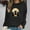 Black, variant on Uootdi Women's Black Crew Neck Sweatshirt with Halloween - themed Print (Black Cats, Pumpkin Lantern, Moon, Bats), Spooky Festive Style for Halloween Outfits