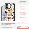 thumbnail image 2 of for iPhone 17 Case | Compatible with Magsafe | Military Grade 10ft Drop Tested | Camera Control | Clear Black with Cute Cats Design, 2 of 6