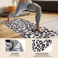 thumbnail image 4 of Pink Leopard Butterfly Pattern Hot Yoga Mat Towel Non Slip for Hot Yoga - Quick-Drying Yoga Mat Cover with 4 Corner Pockets with Travel Bag - Hot Yoga Towel Non Slip 74"x26", 4 of 6