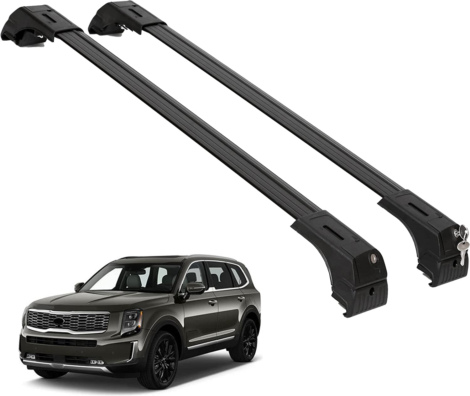 Roof Rack Cross Bars for Kia Telluride Aluminum Lockable Rooftop