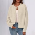 thumbnail image 6 of Besolor Womens Button up Cardigan Sweaters Long Sleeve Crew Neck Lightweight Knit Tops Loose Fall Jacket, 6 of 8