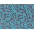 thumbnail image 2 of Zelouf Scroll Wallpaper Foil On Mjc  , Sewing, DIY, Crafts Fabric by the Yard, Black/turq, 10 Yard, 2 of 2