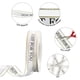 thumbnail image 3 of Uxcell 1 Inch x 46 Yard Organza Chiffon Ribbon, Golden Edge JUST FOR YOU Gift Wrapping Ribbon, White, 3 of 5