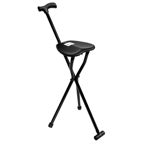 Walking Cane with Seat, Walking Stick, Portable Folding Cane with Seat is 35 Inches Tall, Supports up to 250 Pounds, Anti-Slip Lightweight Walking Stick for Seniors