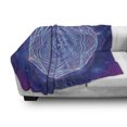 thumbnail image 3 of Star Mandala Soft Flannel Fleece Throw Blanket, Geometrys with Symmetrical Elements Middle Eastern, Cozy Plush for Indoor and Outdoor Use, 60" x 80", Purple Pale Blue Pink, by Ambesonne, 3 of 6