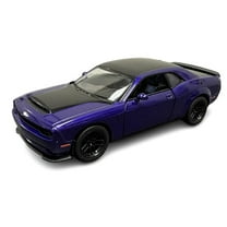 Rhode Island Novelty - Pull Back Die-Cast Metal Vehicle - DODGE CHALLENGER SRT [Purple](5 inch)