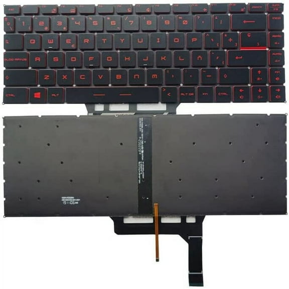 New US Red English Backlit Laptop Keyboard (Without palmrest) for MSI MS-16R1 MS-16R2 MS-16R3 MS-16R4 Light Backlight