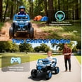 thumbnail image 2 of 12V Kids Ride On Electric UTV Car With Remote Control, Ride On Toys With Swing Function, Power Toddler Car With Anti-Slip Wheels, LED Lights, Music Player, Gift For Kids Aged 3-5, Blue, 2 of 8