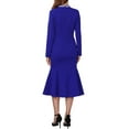 thumbnail image 3 of INSPIRE CHIC Women's Evening Fishtail Dress Long Sleeve Sequin Trim Bodycon Formal Cocktail Midi Dresses M Royal Blue, 3 of 6
