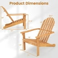 thumbnail image 3 of Costway 1 PCS Patio Adirondack Chair with Inclined Seat High Backrest for Porch Backyard Poolside, 3 of 9