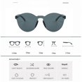 thumbnail image 2 of Wutalume Frameless Transparent Candy Color Sunglasses, Europe and America Style Couple Matching Glasses, UV Protection Lightweight Sun Glasses for Men and Women,grey, 2 of 2