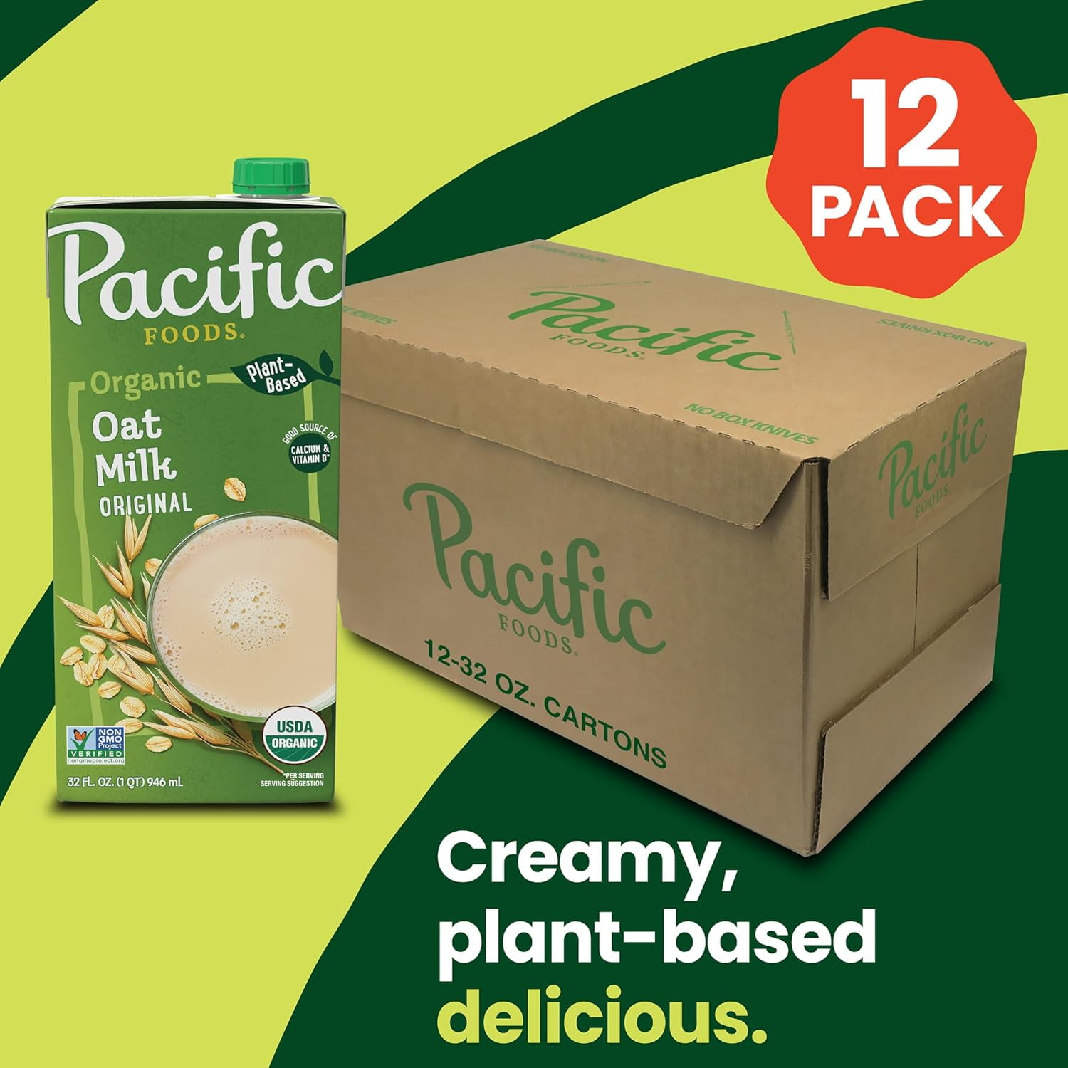 Pacific Foods Barista Series Original Oat Milk, Plant Based Milk, 32 oz Carton