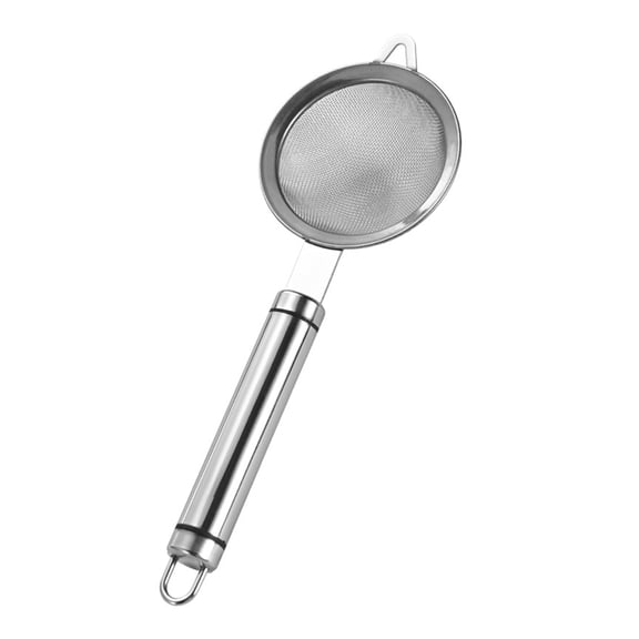 fuxzkrlz Stainless Steel Fine Mesh Strainer Colander with Anti-Slip Handle Kitchen Flour Sieve for Tea Juice Oil Strainer Baking Ingredient Sifter