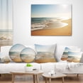 thumbnail image 4 of Designart Wide Seashore with Crystal Waters - Modern Beach Throw Pillow - 12x20, 4 of 5