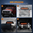 thumbnail image 6 of Nilight Amber Red 144LED Strobe Light Bar with Controller for Front/Rear Windshield Warning Lights Cars Trucks, 6 of 9