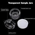 thumbnail image 3 of 3 Gram Sample Containers with Lids, 200 Count Tiny Sample Jars, Empty Lip Balm Containers, Mini Cosmetic Containers with Lids, Makeup Travel Containers with Labels, Mini Disposable Spatulas, 3 of 8