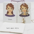 thumbnail image 5 of 6*9cm 50pc beauty head jewelry package card paper necklace earring display tag card longer earring holder card jewelry package orangelongcurlyhair 50card, 5 of 5