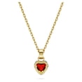 thumbnail image 4 of Collar con colgante Swarovski Chroma en forma de corazón, cristal rojo, tono dorado, 4 of 5