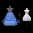 thumbnail image 3 of Anna Elsa Robe Lumineuse Led Filles Jeu de Rôle de Noël Robe de Fête Reine des Neiges Robe de Carnaval, 3 of 4