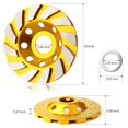 thumbnail image 4 of 4 Pouces de Béton Turbo Diamant Meule 12 Segs Lourds Meuleuse d'Angle Roues pour Meuleuse d'Angle, 4 of 4