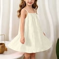 thumbnail image 2 of Zpanxa Girls Dresses, Kid's Comfort Cami Dress Solid Sleeveless Casual Dresses Yellow 0 Years, 2 of 9