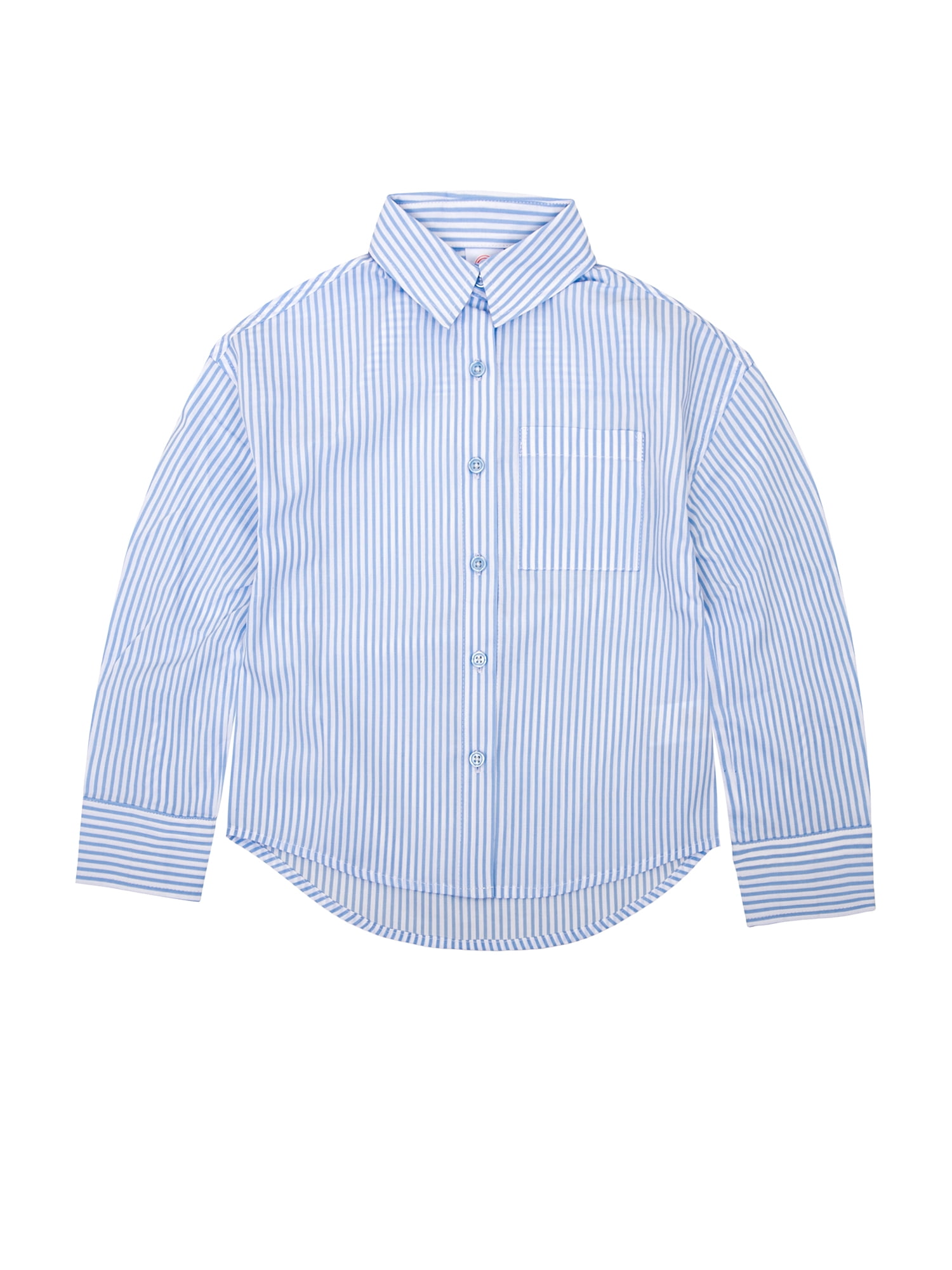 Wonder Nation Girls' Long Sleeve Button-up Shirt and Rib Tank, Sizes 4-18 & Plus