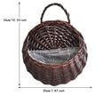 thumbnail image 3 of BNNG Handmade Woven Hanging Basket Wall Fence Hanging Planter Natural Wicker Hanging Storage Basket Nest Storage Container for Home Garden Wall Decoration Handmade Rattan Basket Garden Decoration, 3 of 3