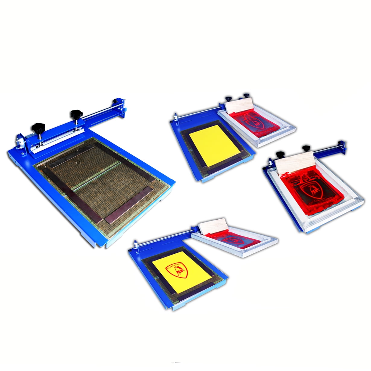 PreAsion 1 Color Sliding Screen Printer Two Directions Parallel Movement Screen Printer for T