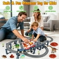 thumbnail image 5 of Carsky Dinosaur Train Track Playset, 144PCS Railway Set with 6 Dinosaur Figures, Various DIY Track, Educational Dino Christmas Toy Gift for Boys and Girls Ages 3+, 5 of 7