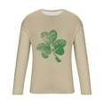 thumbnail image 4 of Maean St Patricks Day Shirt for Men Long Sleeve Fashion T-Shirt Mens Big and Tall Tops Clothes, 4 of 5
