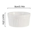thumbnail image 2 of Ramekins 4 oz Oven Safe, Porcelain Creme Brulee Ramekins Pudding Custard Cups Ceramic Souffle Dishes Ramakan Ramiken Ramicans Baking Bowls Set of 4, 2 of 2