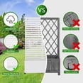 thumbnail image 4 of FOOWIN 71" H Metal Planter with Trellis and  Wheels , Outdoor Raised Garden Bed for Climbing Plants, Trellis Planter Box with Drainage Hole, White, 4 of 10