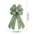 thumbnail image 3 of karymi Handmade Imitation Linen Solid Color Ribbon Bow Pendant Versatile Decoration for Party Wedding Christmas Wall Tree Arch 11.81x19.69in Light Green Living Room Decor, 3 of 6