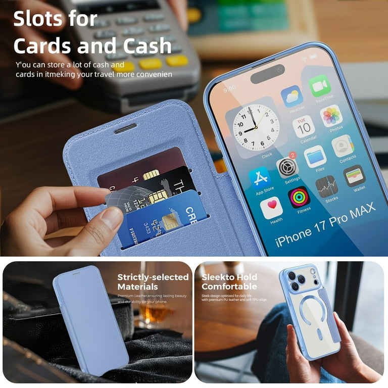 Custodia A Portafoglio Con Flip Per IPhone 13 Mini – Pelle PU Blu Con Supporto E Chiusura Magnetica