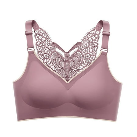 

Women s Seamless Lace Bra with Adjustable Strap Comfort Lifting Bralette Bra Seamless with Adjustable Strap Comfort Lifting Bralette Thin Breathable Underwear Women Purple 5XL