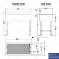 thumbnail image 7 of AmGood  36 in. x 18 in.Stainless Steel Underbar Drainboard | NSF, 7 of 7