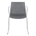 thumbnail image 6 of Matcha Contemporary Chair in Chrome and Grey by LumiSource - Set of 2, 6 of 7