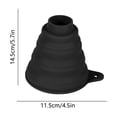 thumbnail image 3 of Funnels for Kitchen Use Filling Bottles,Kitchen Funnels,Foldable Silicone Funnel,5.7IN Collapsible Small & Large Funnels for Kitchen, Water Bottles & Liquid Transfer(Black), 3 of 6