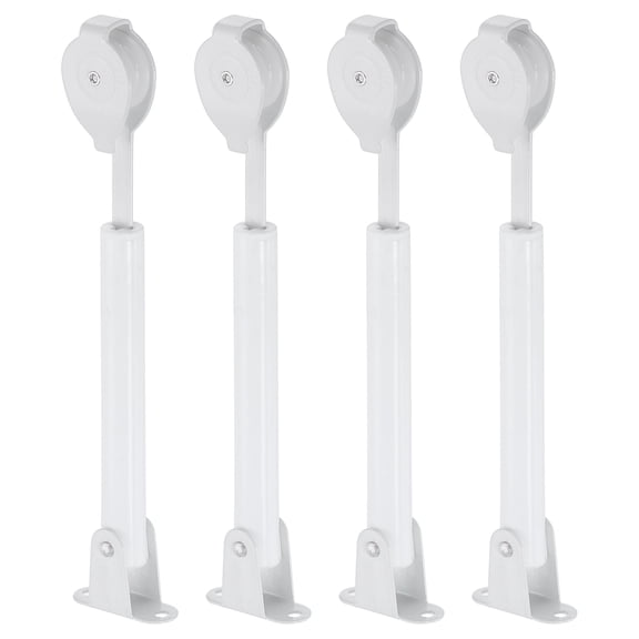 Uxcell 4 Pcs Metal Plastic White Universal Cord Tensioner for Home Shop Office Rope Hole Diameter 0.39''