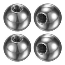 Uxcell 4Pcs Threaded Ball Nut Knobs M6x16mm 304 Stainless Steel Female Thread Ball Cap