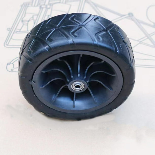 Rueda de repuesto para carro de jardín, pieza de rueda cortacésped para carrito de , accesorio de carrito Macarena rueda de carreta plegable