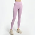 thumbnail image 1 of Pantalones de yoga de color liso para mujer, ropa interior moldeadora de cintura alta, realce de cadera, compresión abdominal, moldeador corporal, de poliéster., 1 of 4