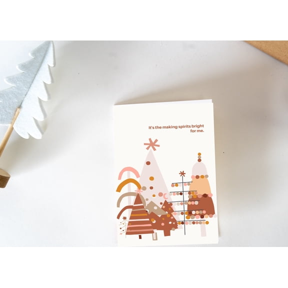 Kindred Paper, Making Spirits Bright Holiday Greeting Card