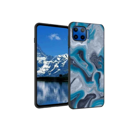Compatible with Moto One 5G UW Phone Case, Marble-153 Case Men Women, Flexible Silicone Shockproof Case for Moto One 5G UW